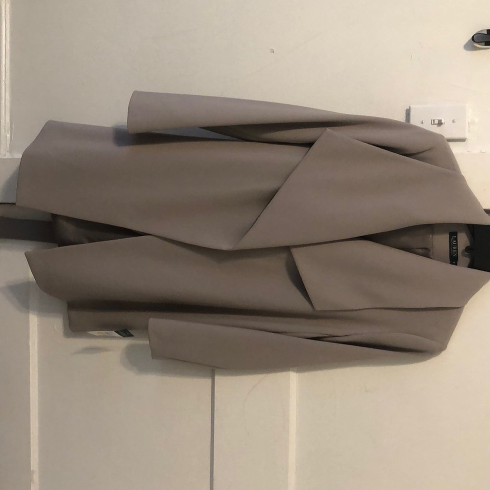 Draped Trench Coat crepe